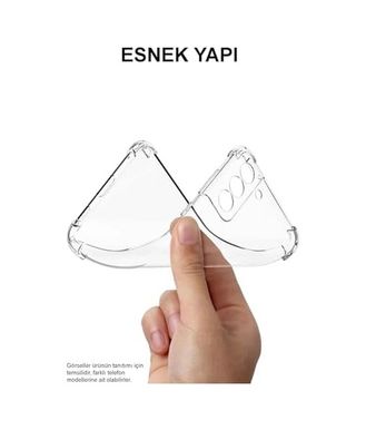 000-art 57855210123749880184975 Apple İphone 15 Plus Kapak Kamera Korumalı Airbag Antishock Köşe Korumalı Şeffaf Silikon Kılıf 50 X 22