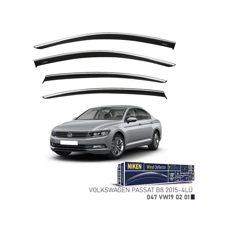 000047VW190201 Vw Passat B8 Kromlu Cam Rüzgarlığı Niken 2015-2019 Arası Uyumlu