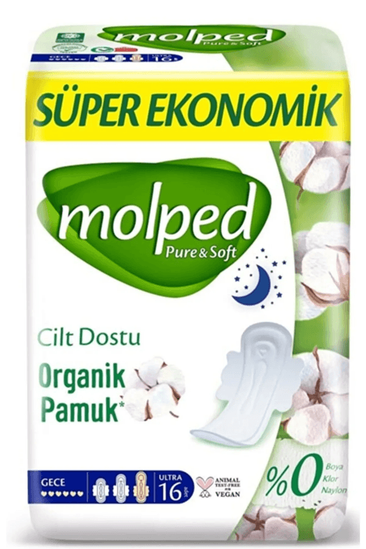 0152023 Molped Pure & Soft Gece Süper Ekonomik Ped 16 Lı