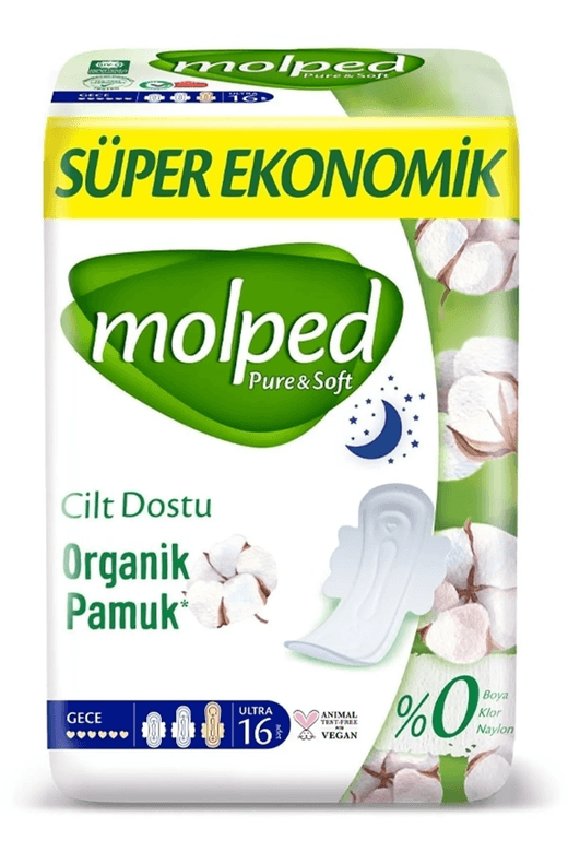 0152023 Molped Pure & Soft Gece Süper Ekonomik Ped 16 Lı