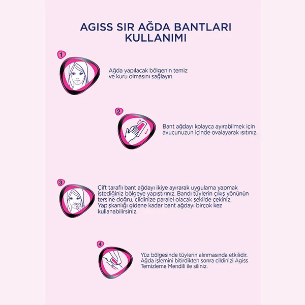 03041995 Agiss Sir Yüz Ağda Bantları 28'li (Normal Ciltler İçin)
