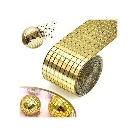 04/04 Home 57855210124477780184975 1 Metre Uzunluğunda Aynalı Mozaik Taşlı Dekor Bandı 4 Cm X 1 Mt Altın