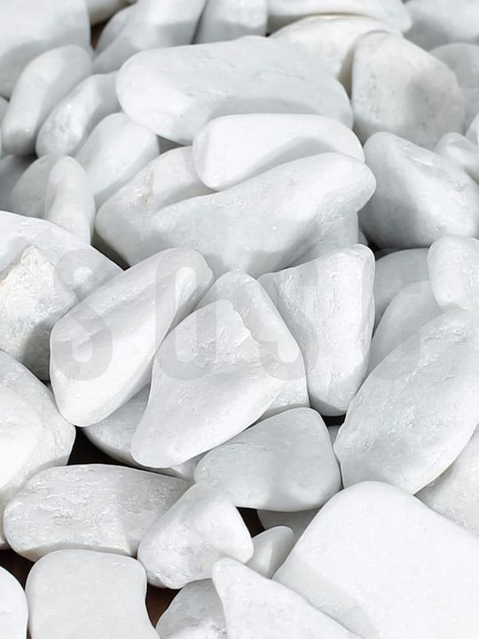 04/04 Home 57855210124513080184975 Natural Beyaz Dolomit Dekoratif Çakıl Taşı, İç Ve Dış Mekan Peyzaj İçin, 2-4 Cm, 1 Kg, Bahçe Saksı Süsü