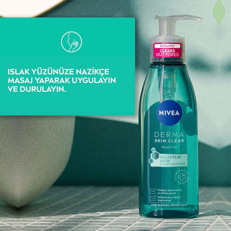 07081996 Nivea Derma Skin Clear Sivilce Karşıtı Yüz Temizleme Jeli 150 Ml