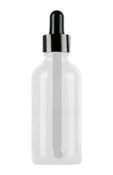 0xbez 126622383 100 Ml Metal Kapaklı Damlalık Dropper Şişesi Serum 100 Cc Cam Şişe 6 Adet Siyah Kapak, Şeffaf Açık Bej