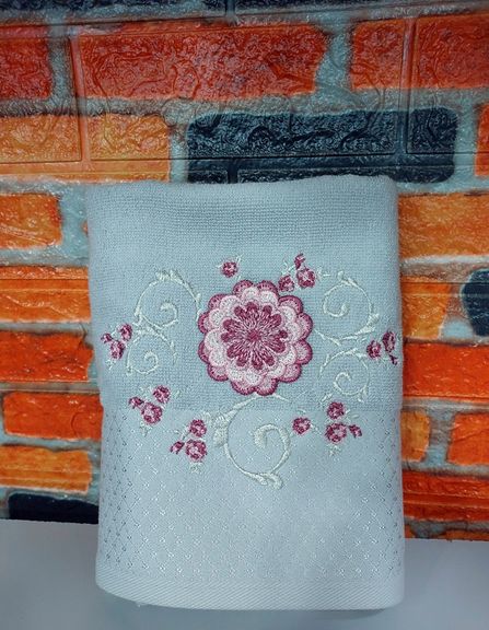 1 Adet Butik El-Yüz Havlusu 50x90 Mariposa Gri