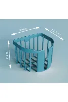 1 Adet Yapışkanlı Pratik Tuvalet Kağıdı Sepeti Çok Fonksiyonlu Banyo Organizeri Beyaz Renk