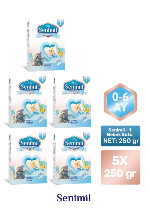 1 Bebek Sütü 250 Gr (0-6 Ay) 5 Li Avantaj Paketi