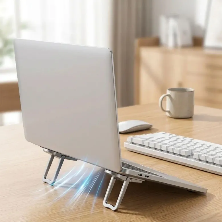 1 Çift Yapışkanlı Katlanabilir Laptop Standı – Mini Notebook Yükseltici, Taşınabilir Kaymaz Laptop Ayağı (4745)