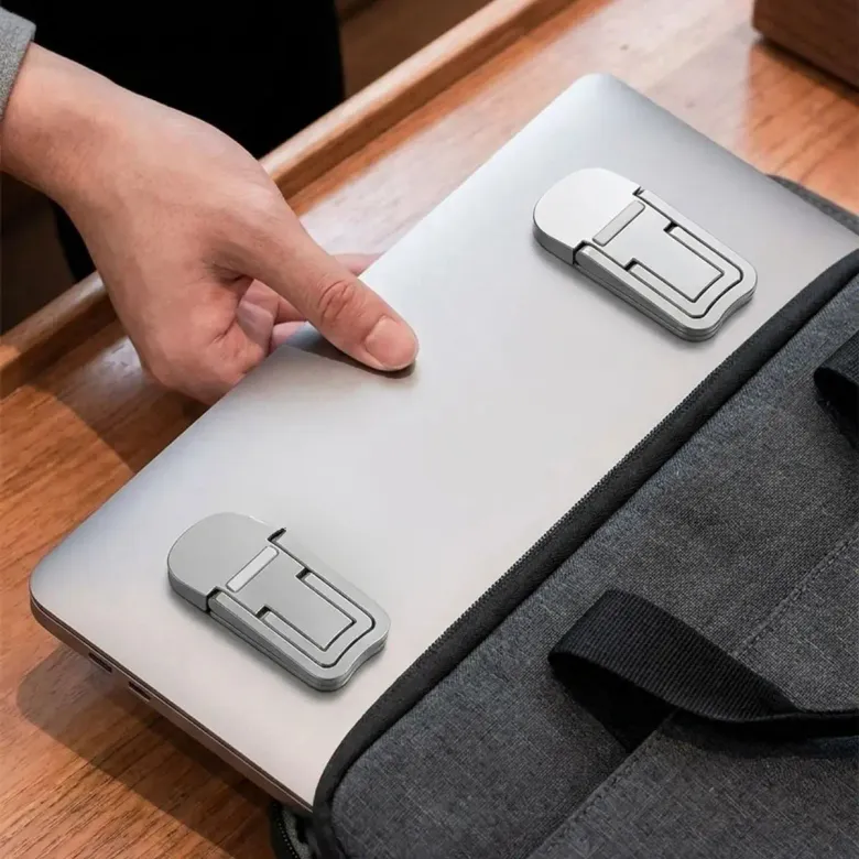 1 Çift Yapışkanlı Katlanabilir Laptop Standı – Mini Notebook Yükseltici, Taşınabilir Kaymaz Laptop Ayağı (4745)