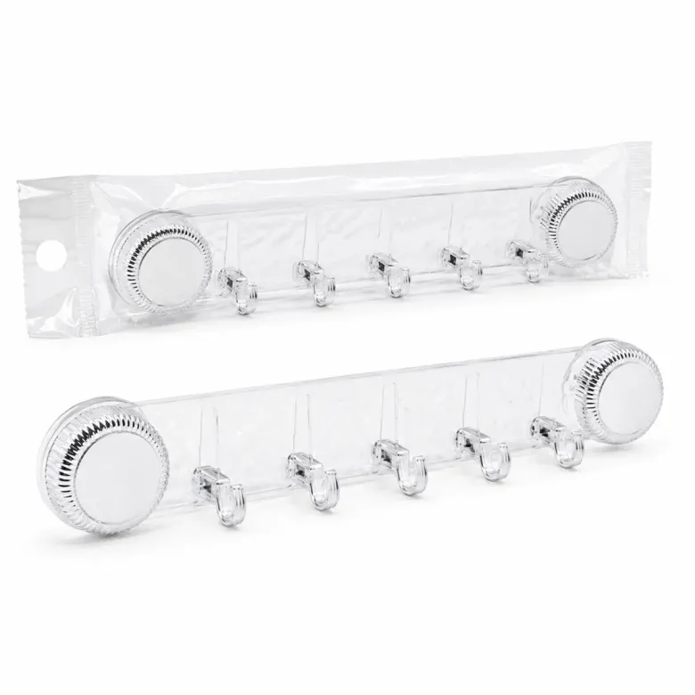 10 ADET PLASTİK POŞETLİ 5 KOLLU - VAKUMLU DELUX ASKISI YAPIŞKANLI 38.5CM - 5CM (4745)