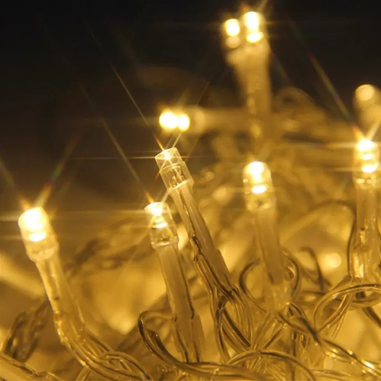 10 Metre 100 Ledli 8 Fonksiyonlu Dekoratif Lambader Sarı Lamba (4745)