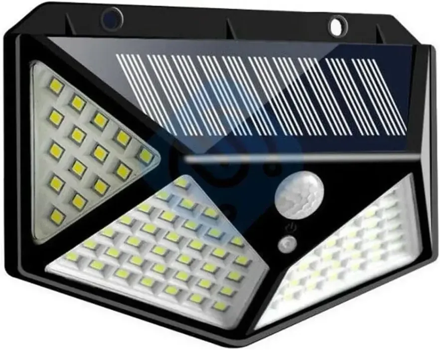100 Led Dış Mekan Solar Aydınlatma Fotoselli Solar Lamba Hareket Sensörlü