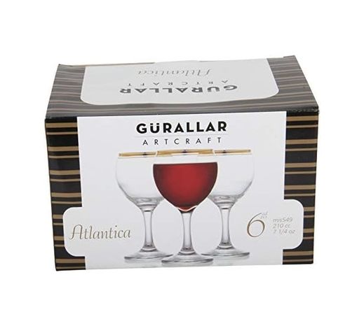 1000 Katalog 57855210120414280184975 Çizgili Kırmızı 6&apos Lı Şarap Kadehi Açık Mavi