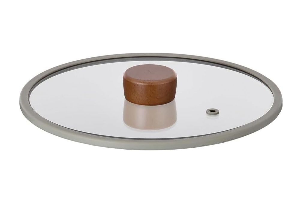 1000 Katalog 57855210121066880184975 24Cm Düz Silikon Çerçeveli Cam Kapak Gri 12V