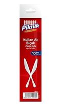 1000 Katalog 57855210122132380184975 Piknik Plastik Bıçak 10&apos Lu Açık