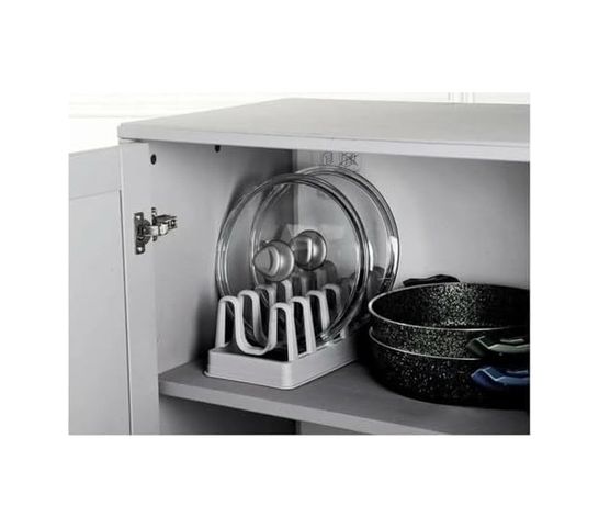 1000 Katalog 57855210125838780184975 Plastik 6 Bölmeli Tencere Kapağı Ve Tabak Düzenleyici Organizer, Dolap İçi Ve Tezgah Üstü Kapak Organizeri, Mutfakta Düzen Sağlayan Çok Yönlü Depolama Çözümü 12V