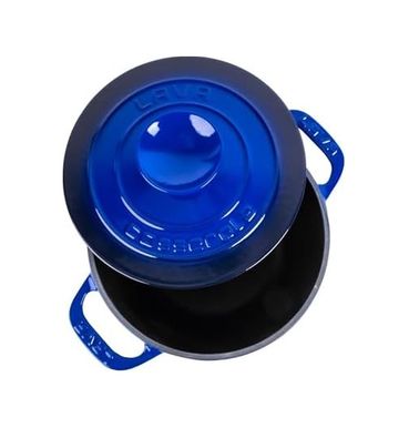 1000 Katalog 57855210126296880184975 Döküm Yuvarlak Tencere Döküm Demir Kapak Experience Serisi Çap Ø 23Cm Mavi 12V