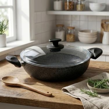 1000 Katalog 57855210126307280184975 Argos 26 Cm Karnıyarık Tenceresi - Siyah Gövde Ve Mavi Kırçıllı Özel Kaplama - Ergonomik Tasarımlı - Cam Kapaklı 12V
