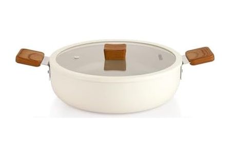 1000 Katalog 57855210126312380184975 Ceramoni Seramik Basık Tencere 26 Cm-Krem 12V