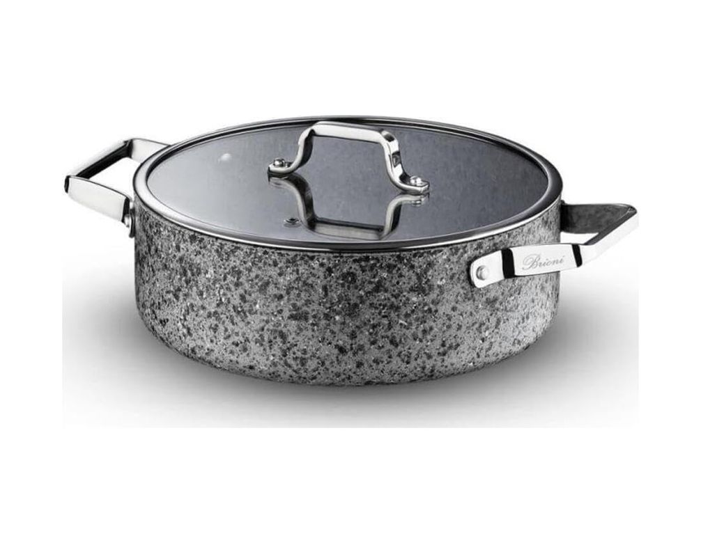 1000 Katalog 57855210127002780184975 Brioni Stone-Age Çizilmez Yanmaz Yapışmaz 30 Cm Basık Tencere 12V
