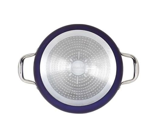 1000 Katalog 57855210127138680184975 Master Titanium 20Cm Tencere, Çelik Kulp, Özel Çerçeveli Cam Kapak Metalik Mavi 12V