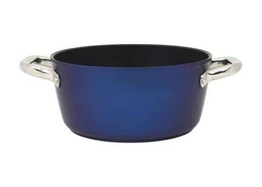 1000 Katalog 57855210128931280184975 Master Titanium 24Cm Tencere, Çelik Kulp, Özel Çerçeveli Cam Kapak Metalik Mavi 12V