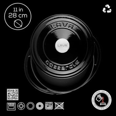1000 Katalog 57855210128950480184975 Metal Heritage Serisi - Çok Amaçlı Tencere, Yuvarlak, 28 Cm, Siyah 12V