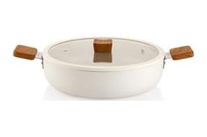 1000 Katalog 57855210128956780184975 Ceramoni Seramik Basık Tencere 28 Cm-Krem 12V