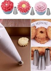 1001 Ambalaj 57855210128805880184975 10 Parça Krema Torbalı Pasta Malzeme Seti Pratik Pasta Yapımı İçin Gereçler Açık Bej