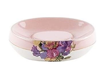 1001 Çiftliği 57855210120709980184975 Pink Flower Sabunluk, D-20101 000 Açık Krem