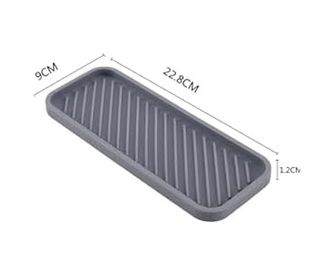 1001 Çiftliği 57855210124349280184975 Silikon Yağdanlık Yağlık Standı Altlık,çok Amaçlı Organizer Sunumluk,sabunluk Altlığı 1 Adet Siyah 000 Açık Krem
