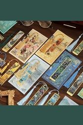 1001 Fırça 131575286 Kolbi Craft,irisler Van Gogh Püsküllü Altın Renk Metal Kitap Ayracı Hediyelik Sanatsal