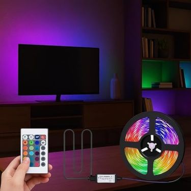 1001 Hediye 57855210124113980184975 Monitör Ve Tv Arkası 3 Metre Rgb Şerit Led Seti - Cata Usb Bağlantılı, Uzaktan Kumandalı, 352 Renk Seçenekli Ambiyans Aydınlatma, Göz Yormayan Led Işık Sistemi .