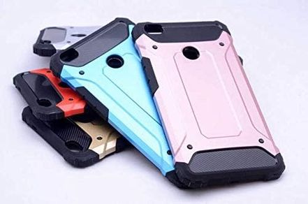1001 Kılıf 57855210132463080184975 P9 Lite 2017 İle Uyumlu Çift Katman Koruyucu Crash Military Tank Kılıf - Kırmızı -