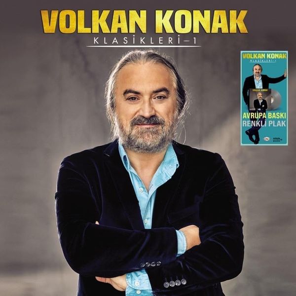 1001 - Melocej 131617839 Volkan Konak Klasikleri-1 Plak Avrupa Baskısı Metalik Gri Renkli Sınırlı Sayıda Üretim Plak Lp