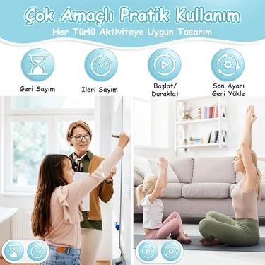1001 Şehir 57855210124564780184975 Npo Npt26Xb Mutfak,ders,yemek İçin 99:59Dk Dijital Alarm Kronometre,pomodoro Öğrenci Motivasyon Saat 120