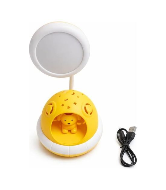 1001Hediye 57855210124128680184975 Sevimli Köpek Figürlü Led Masa Lambası Ve Gece Lambası, Yıldız Desenli Işıklı Dekoratif Çocuk Odası Aydınlatması, Usb Girişli Ve Fişe Takılan Ayarlanabilir Başlıklı Masaüstü Gece Işığı Diğer