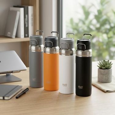 1001Hediye 57855210125346580184975 Paslanmaz Çelik Termos Matara - 1000 Ml 1 Litre Kapasiteli, Renk Seçenekli Isı Yalıtımlı Çelik Suluk Siyah Açık Beyaz