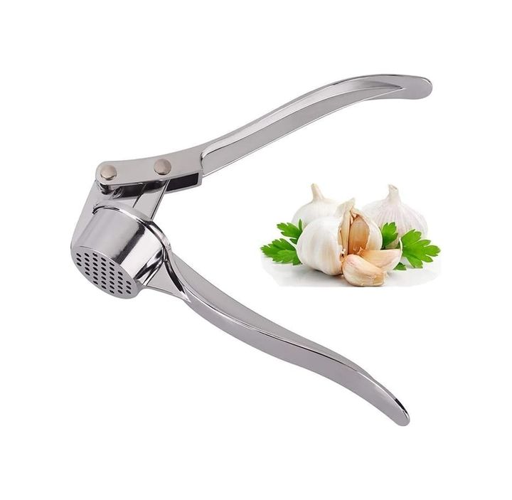 1001Hediye 57855210126206880184975 Profesyonel Metal Sarımsak Ezici, Paslanmaz Çelik Sarımsak Presi, Kullanımı Kolay Doğrayıcı, Dayanıklı Mutfak Aleti Açık Bej