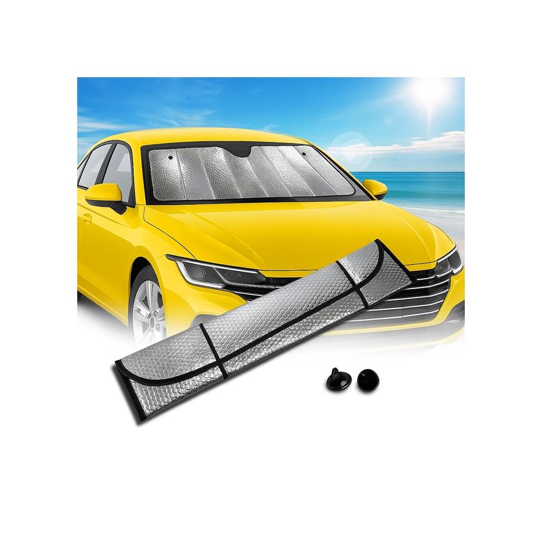 1001Hediye TRİTHLTXUCZOTOGÜNEŞLİK-13-BLNCCC Araç Ön Cam Güneş Koruma Isı Önleyici Katlanabilir Model Fiat Egea Honda Civic Ford Focus Dacia Duster