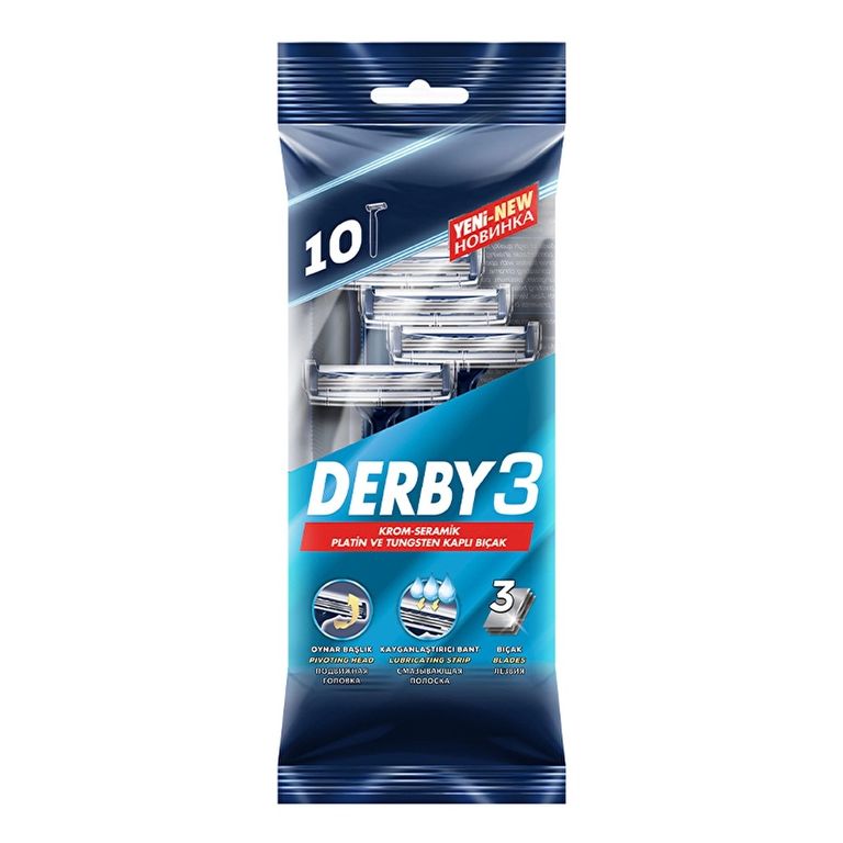 10034283 Derby Samurai 3 10'lu Poşet Tıraş Bıçağı