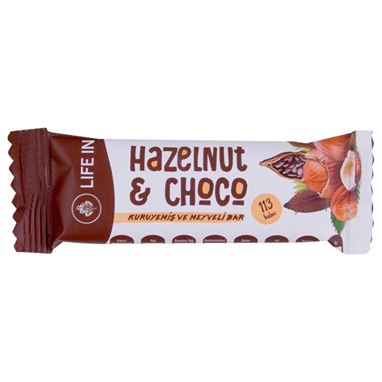 10038865 Life In Fındık Kakaolu Kuruyemiş Ve Meyve Barı 28 Gr