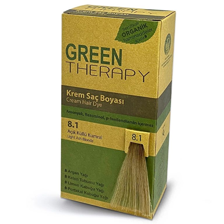10195562 Green Therapy 8.1 Açık Küllü Kumral Krem Saç Boyası