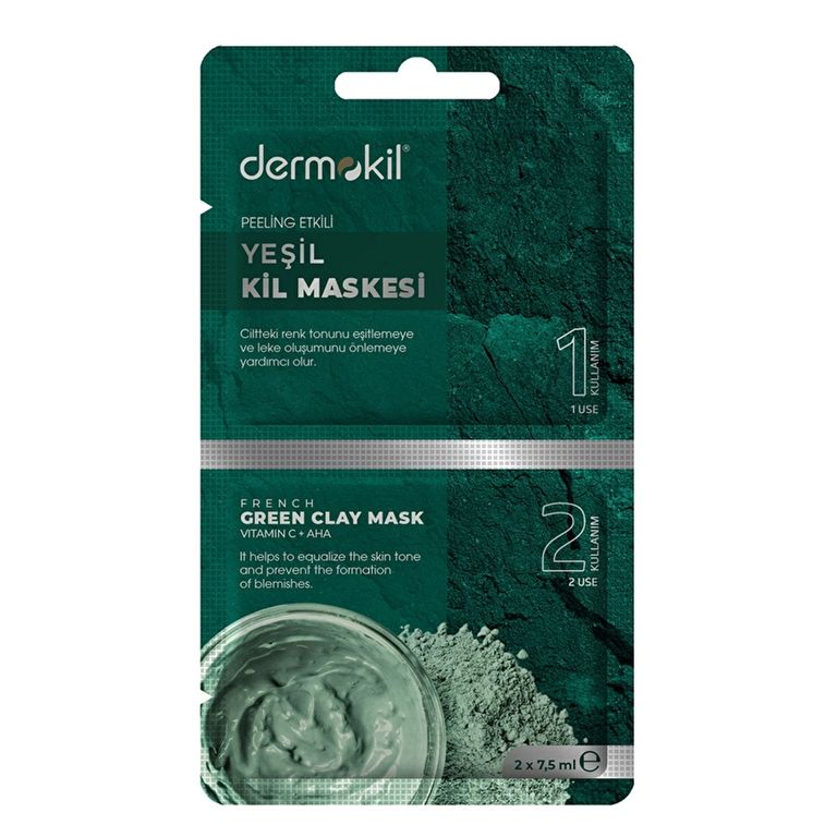 10199187 Dermokil 2X7.5 Ml Peeling Etkili Yeşil Kil Maskesi