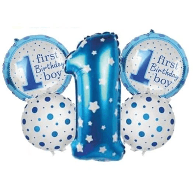10202024 İkm Group 1 Yaş Folyo Mavi Balon 5'li Set