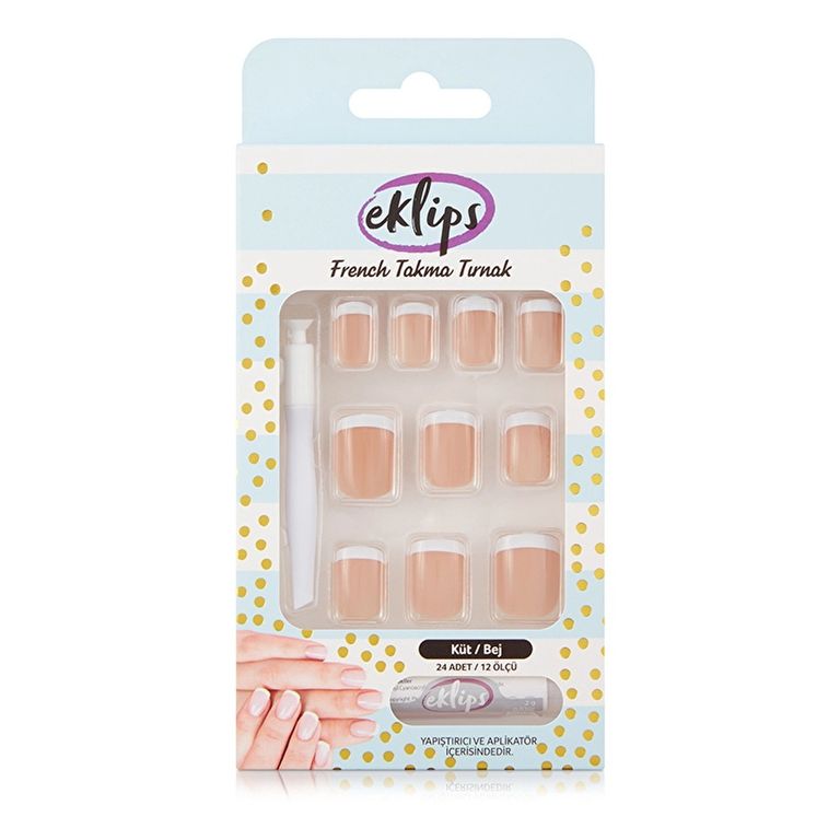 10203033 Eklips Takma Tırnak French Bej Oval 24'lü