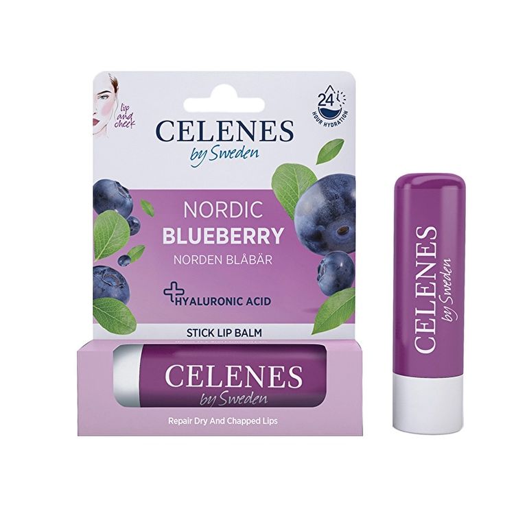 10207809 Celenes Nordic Blueberry Stick Lip Balm Lip Cheek 4,8 Gr