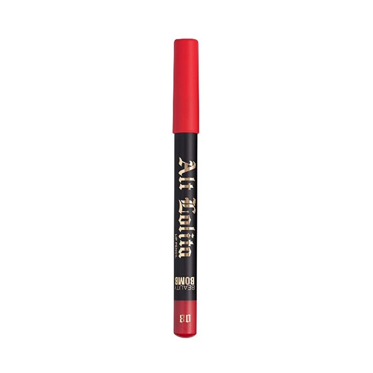 10209207 Beauty Bomb Lip Pencil Alt Lolita 08 True Red Long Lasting Matte Lip Liner For Precise Definition