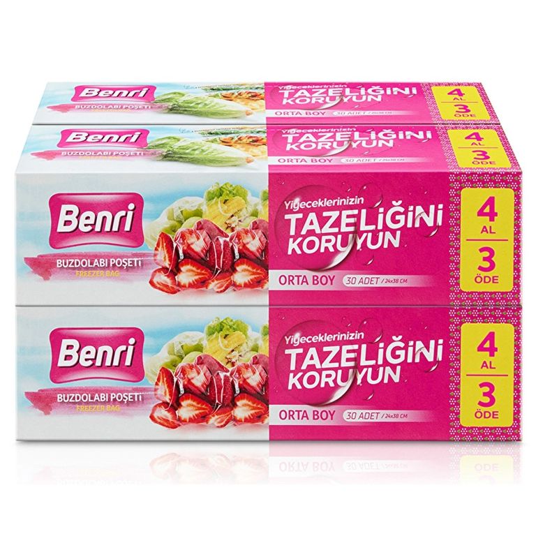 10286298 Benri 30'lu Orta Boy Buzdolabı Poşeti